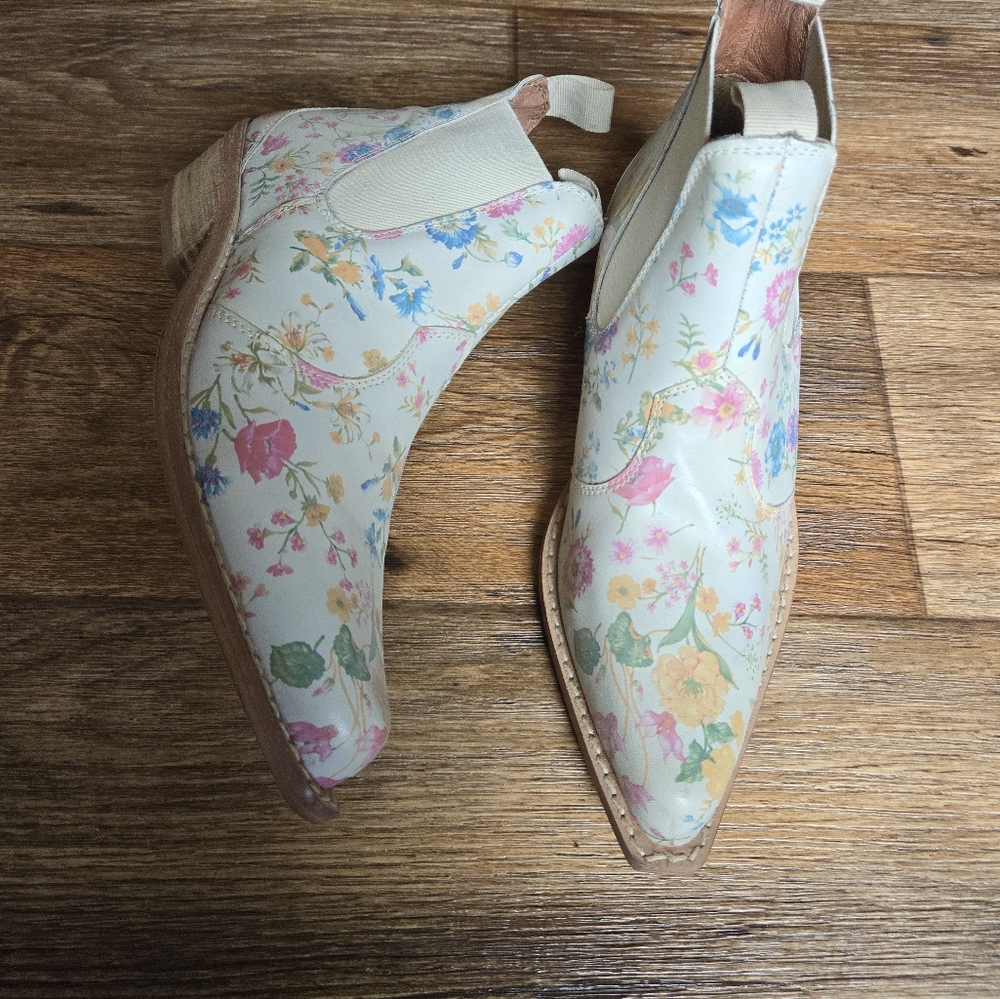 Free People Floral Booties